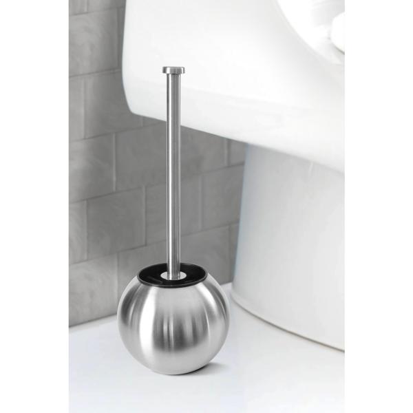 Round  Toilet Brush And Holder Morden Free Standing Clean Tool Customized Logo