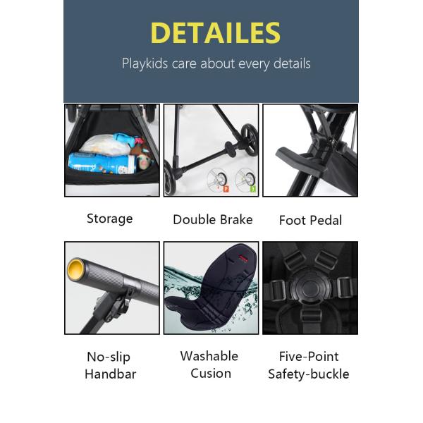 High Landscape 5.9 KG Aluminum Baby Sport Stroller Pram Pushchair Lightweight