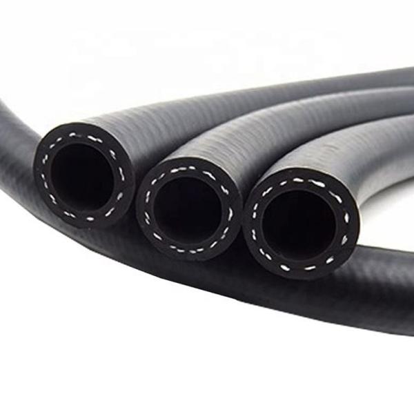 Black Braided Rubber Fuel Hose Ozone Resistant , 50mm Fuel Filler Hose SAE R6 R7