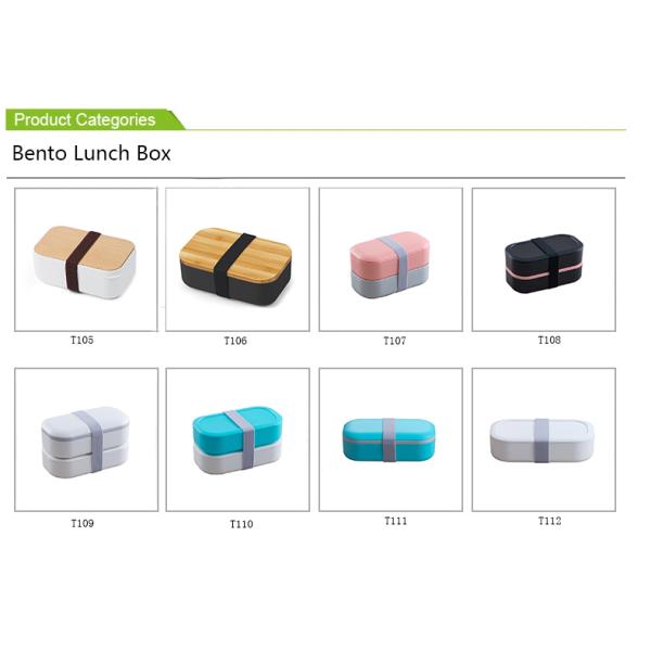 Double Layer Lunch Box with Spoon Microwave Safe Food Container 189.5*105*113 mm