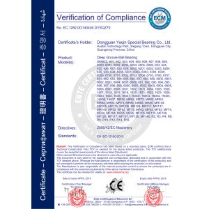 Dongguan Kentie Bearing Co., Ltd. Certifications