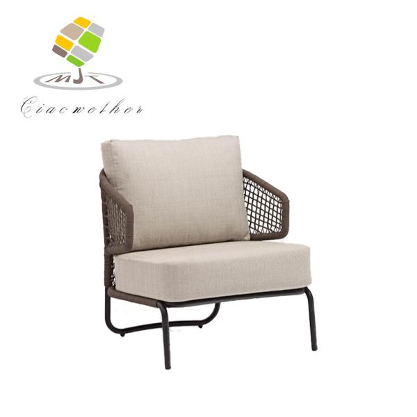 Design moderne de luxe canapé d'aluminium extérieur fauteuil de jardin en rotin