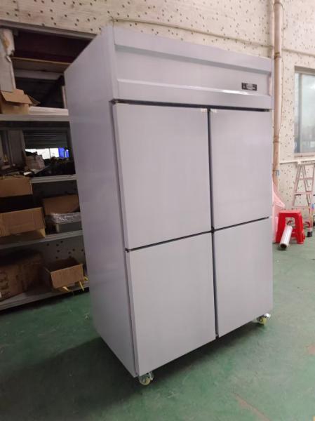 Commercial Upright Fridge for Restaurant 4 Door Stainless Steel Kitchen Equipment Self-Closing Door Fridge