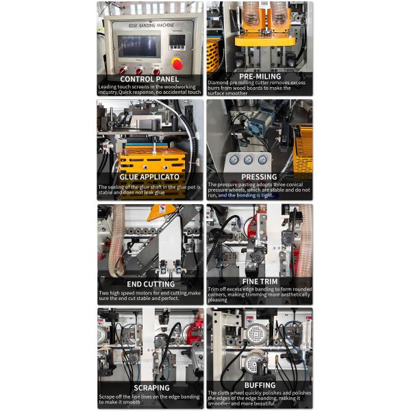 Woodworking Edge Bander High Speed Full Automatic Edge Banding Machine with 6 Functions