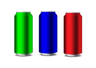 As latas vazias do alumium com etiqueta personalizam com cans12oz de alta temperatura