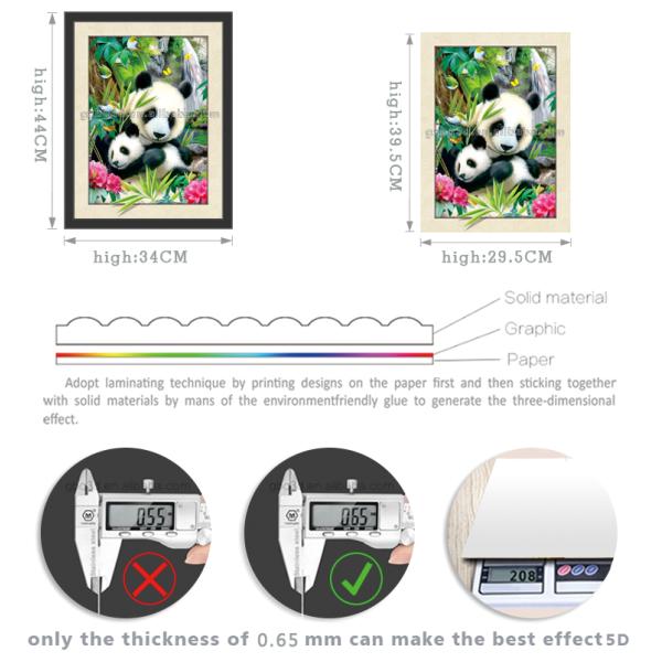 изображение печатания влияния сальто 5Д линзовидное для животных и пейзажа