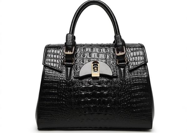 Handbag Black Patent Full Grain Leather Handbags Womens Summer