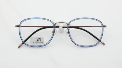 Metal Men Women Eyeglass Frame  Round Spectacles Frames with Clear Lens Optical with Inner Plastic Rims Fashion Designs