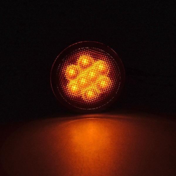 Waterproof Firebug Amber LED Turn Signal Light Smoke Lens Front Grill headlight for Jeep Wrangler JK