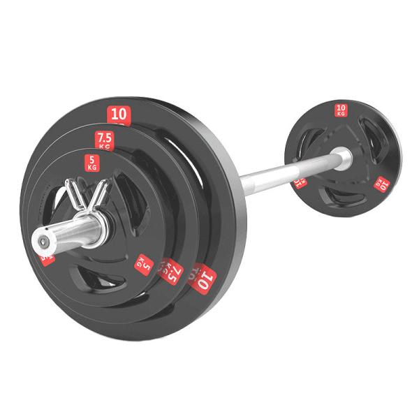 Custom Gym Fitness Black Rubber Coated Weight Plate 1.25 - 25kgs