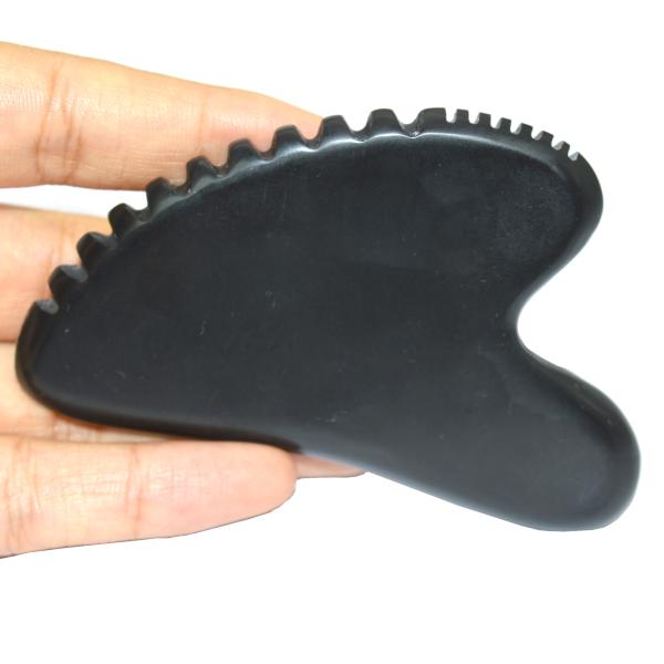 Heart Shape Bian Stone Jade Guasha Stone Gua Sha Tools with Timing Control Function and 78*54*5mm Measurement