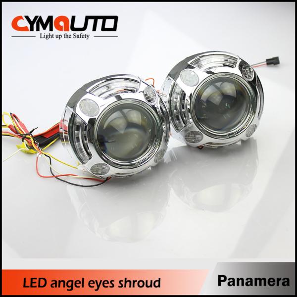 Angel Eyes Headlight Shrouds Silver HID Projector Shrouds 3.0 Inch