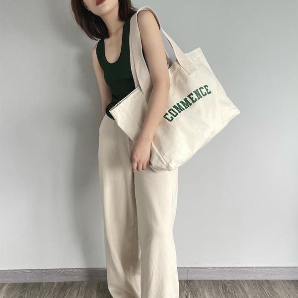 Eco-friendly Oversized Canvas Tote Bag for Shopping Custom Logo and OEM/ODM Acceptable