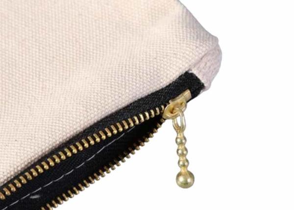 Customized Logo 12oz natural Cotton Toiletry Bag With Silk Screen Printing