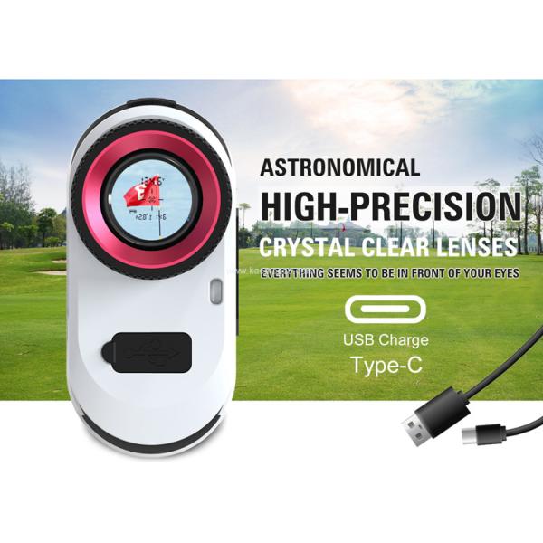 Kaemeasu 1500m Telescopio óptico Golf Medidor de distancia USB Carga 95% Transmisión H1500H