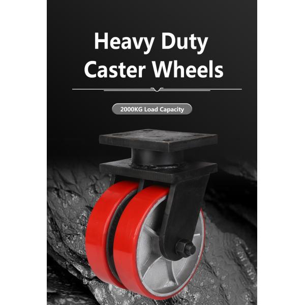 AGV Heavy Duty Industrial Casters Truck 2000kg Load PU 5 Inch Heavy Duty Swivel Casters