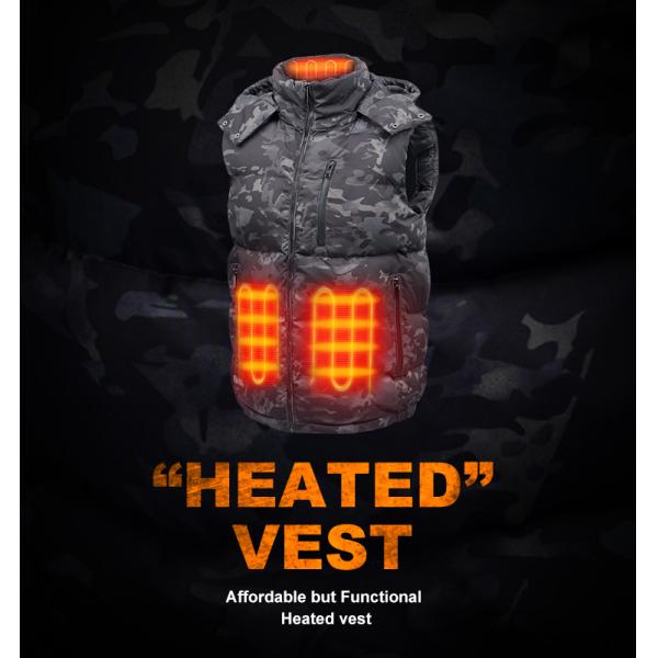 Custom Logo Heated Waistcoat Winter Warm Mens Sleeveless USB Battery Powered