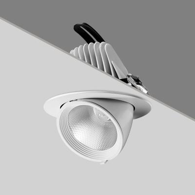 2700K-6500K Commercial LED Lights Rotate 360° Gimbal LED Downlight Tilt Outward 90°