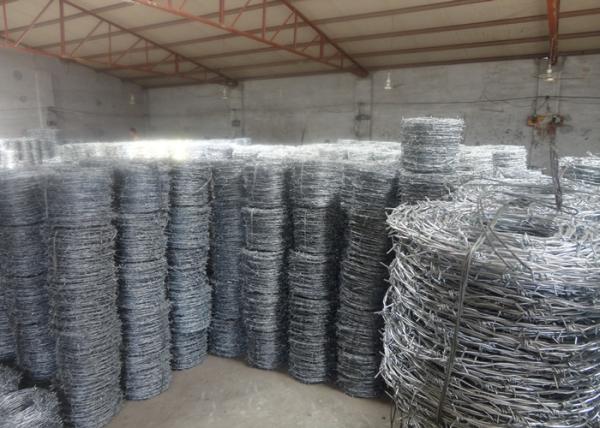 12x14# low carbon steel wire galvanied barbed wire for lawn,railways,expressways