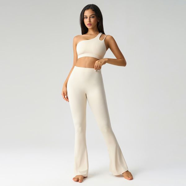 High Waisted Flare Yoga Pants Stretchy Tummy Control Royal Blue for Women Dance