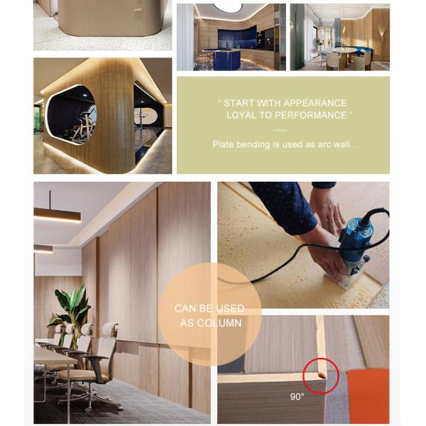 Влагостойкие панели облицовки панелей стены PVC чувства кожи декоративные деревянные