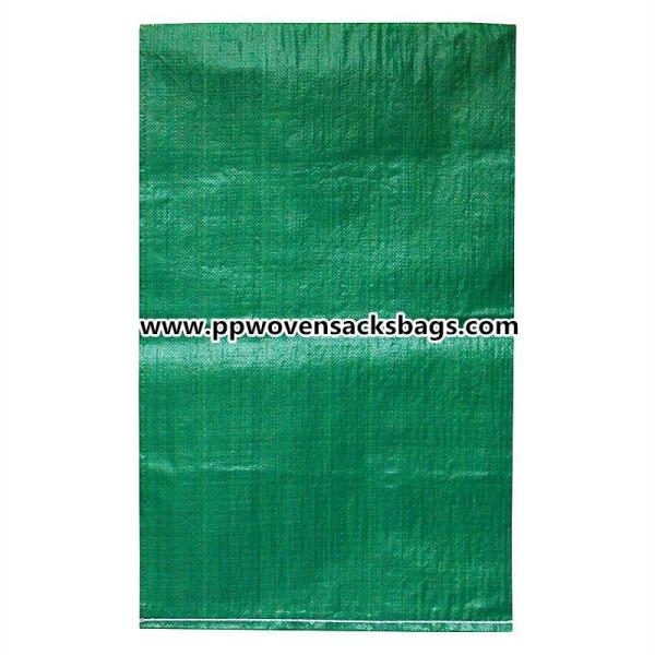 Biodegradable Green PP Woven Bags for Packing Limestone / Industrial PP Sacks