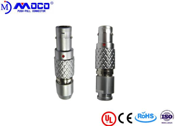 Male Circular Push Pull Connectors 00 / 0B / 1B / 2B / 3B Solder / Print Contacts
