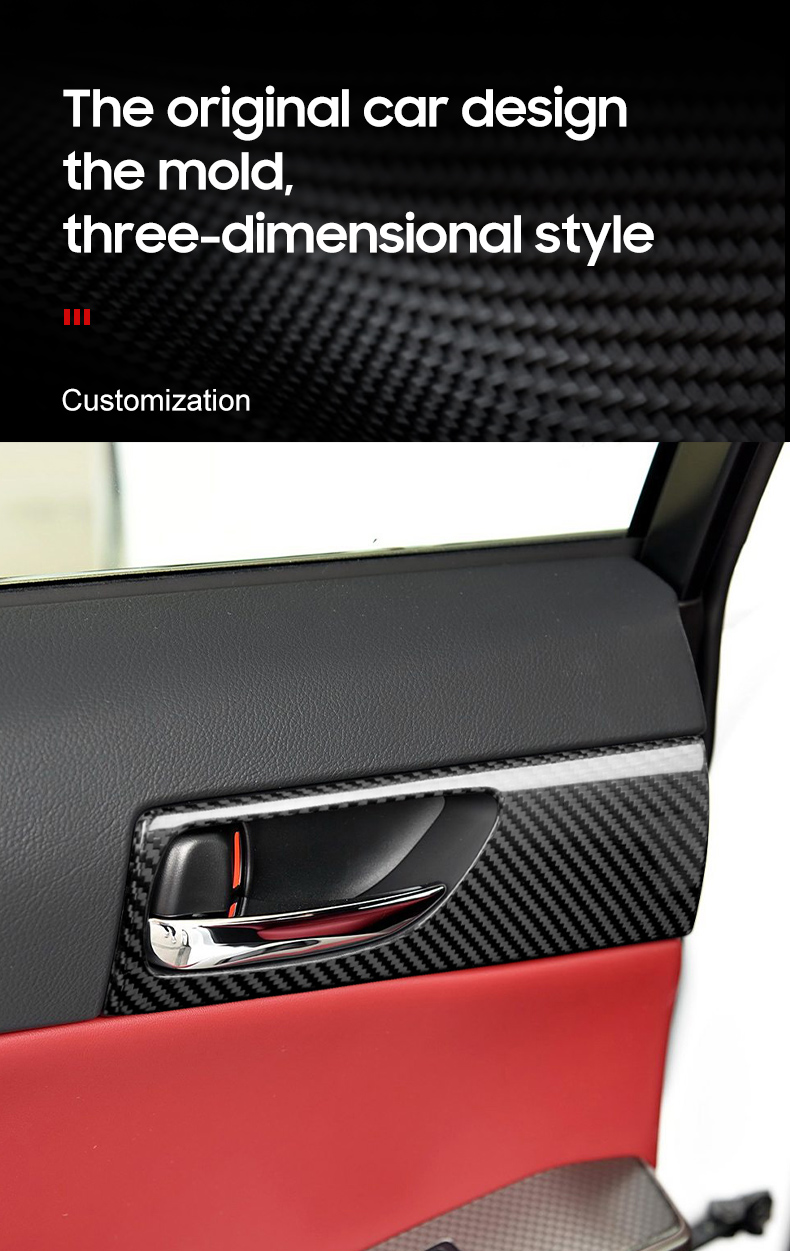 Dry Carbon Fiber Car Inner Handle Frame Cover for Lexus IS 13-19 Year