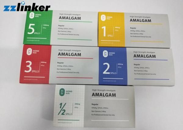 Dentes da clínica que claream a unidade, derramamento do AG 50cap da cápsula 43% do amálgama dental diferente