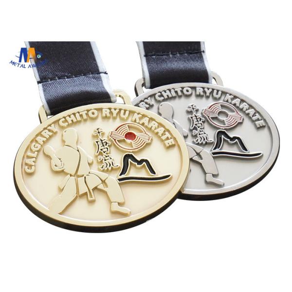 Zinc Alloy Custom Sports Medals For Club , Silver Plating Soft Enamel Medalhas