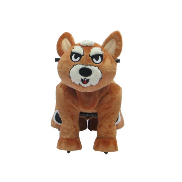 Medium plush electric toy car / small animal plush car / simulation animal car