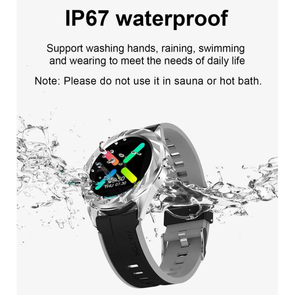 1.54 Inch Sleep Monotoring Smart Watch Music Control Weather Push For Women Sporting