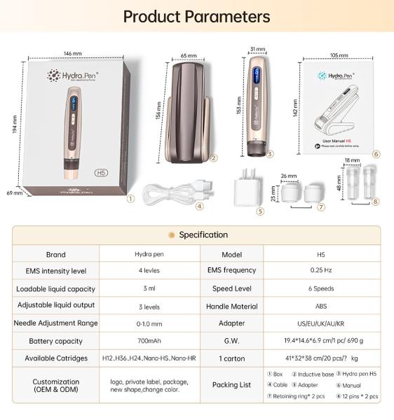 Handheld Introduction Device Microcrystalline Pen Stainless Steel Material