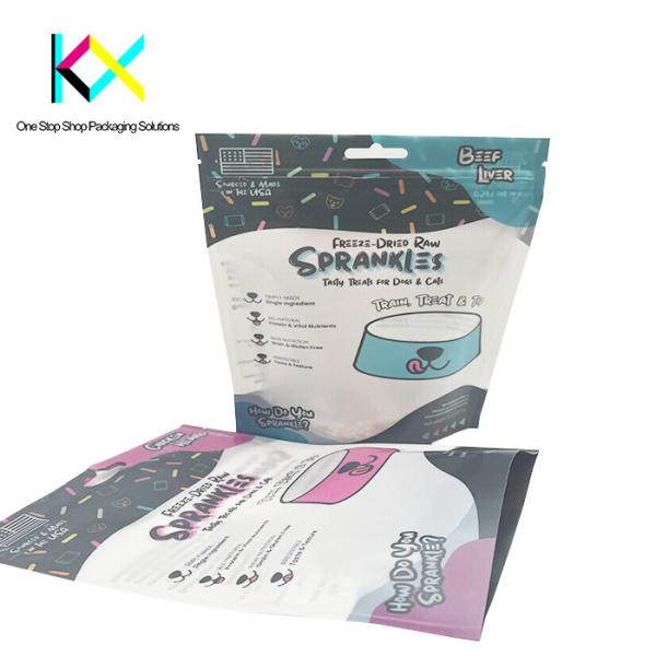 130um Plastic Pet Food Packaging Bags With Clear Window Moisture Proof