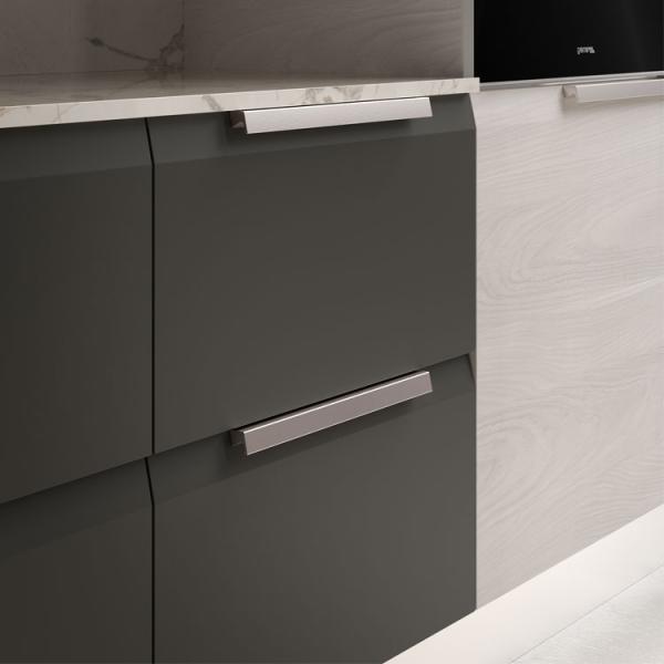 Dark Grey Matt ODM PVC Kitchen Cabinets Australian Standard