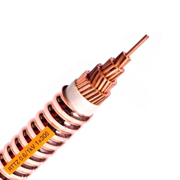 RTTZ Light Heavy Duty Fire Resistant Cable Single Core Corrugated Copper Metallic Sheath Power