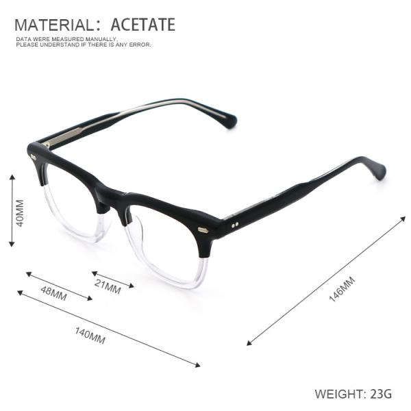 Fad Style Acetate Glasses Optical Frames For Women Men'S MR 98612