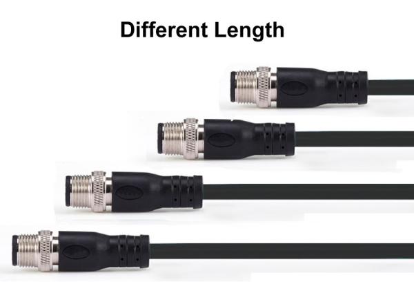M12 Connector a Code 4 Pin Shielded Cable Waterproof IP67 M12 4pin Straight Male Female Connector Molded Cable