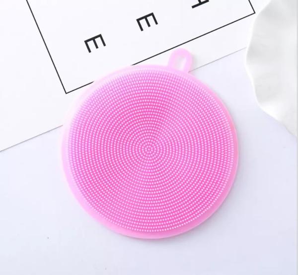 Double-side Circular Bowl Dish Washing Brush Silicone Cleaning Brush for Kitchen Cleaning