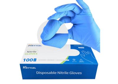 Luvas médicas descartáveis do nitrilo flexível liso da operação