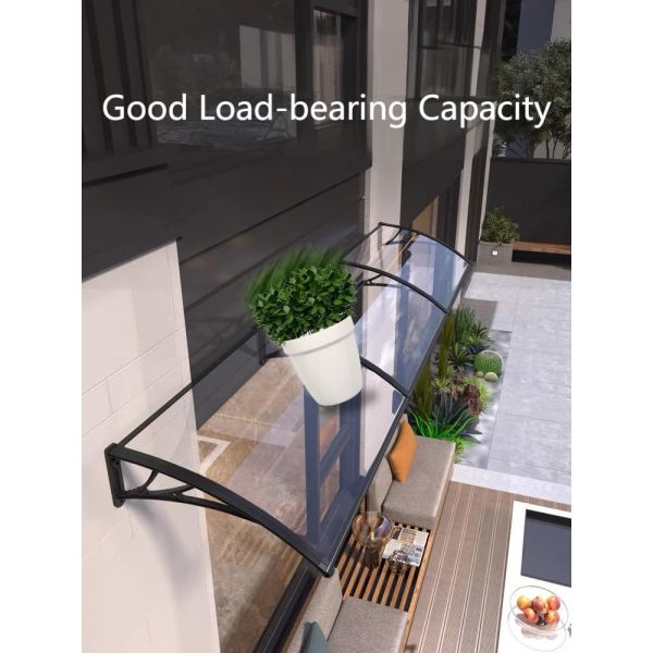 Aluminium Profile Connecting Parts Polycarbonate Window Awning Manual Operation 2.5mm Solid Sheet or 5.0mm Hollow Sheet Durable Weather Resistant
