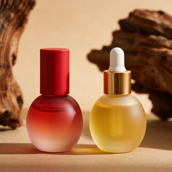 Custom Gradient 30ml Glass Serum Bottle for Skincare with Face Moisture Dropper - Cosmetic Packaging