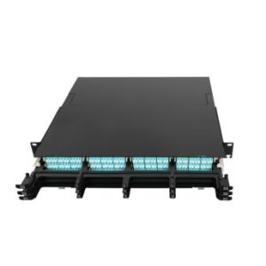 144-Core MPO MTP Cassette Panel with LC Connector Interface and 200mm Depth for