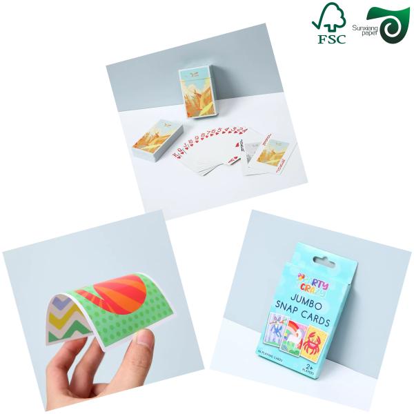 FSC 300gsm 310gsm Glossy Finished Black Core Cardstock  Ideal for Playing Cards