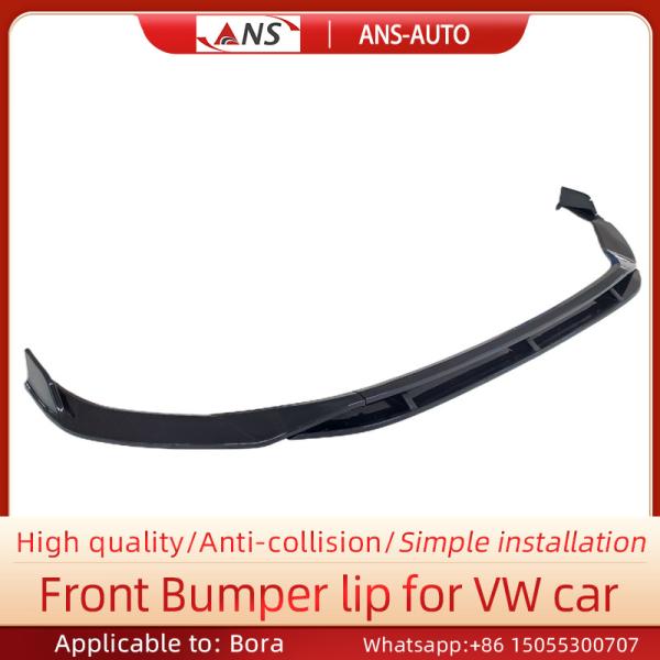 VW Bora Car Bumper Lip , Painted Black Universal Front Splitter