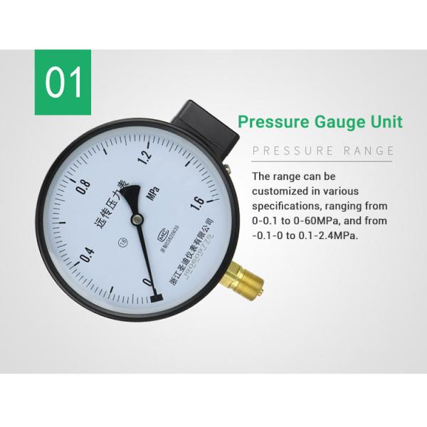 150mm 60bar 1.6% Bottom Connection Pressure Gauge with Remote Resistance Manometer