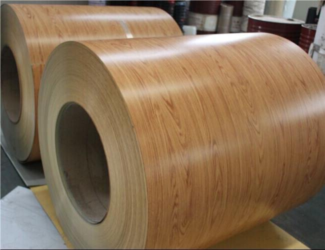ASTM A755/A755M CS Type A 0.15mm*1200mm Древесное зерно Предварительно окрашенное цветное стальное катушка для строительства