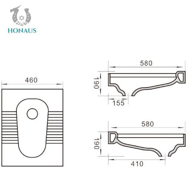 Public Water Closet Squatting Pan Toilet Hose Construction Stain Resistant