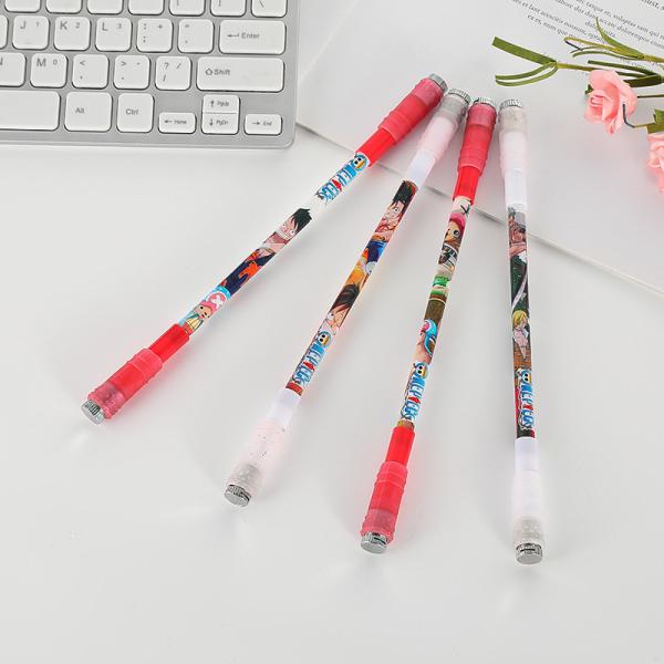Novidade Led Light Spinner Pen Iluminação de ponta de dedo Descompressão Giroscópio Business Ballpoint Pen