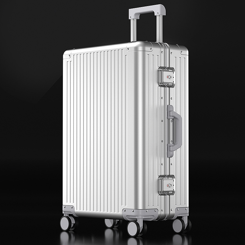 Luxury Aluminum Suitcase Luggage 20in 24in  Business Travel Large Suitcase With Lock